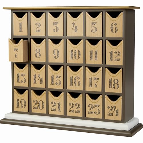 Precious Moments Countdown to Christmas Advent Calendar with Storybook – Wood/Resin Holiday Set with Figurines – 251438 - style: Nativity Countdown Advent Calendar