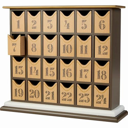 Precious Moments Countdown to Christmas Advent Calendar with Storybook – Wood/Resin Holiday Set with Figurines – 251438 - style: Nativity Countdown Advent Calendar