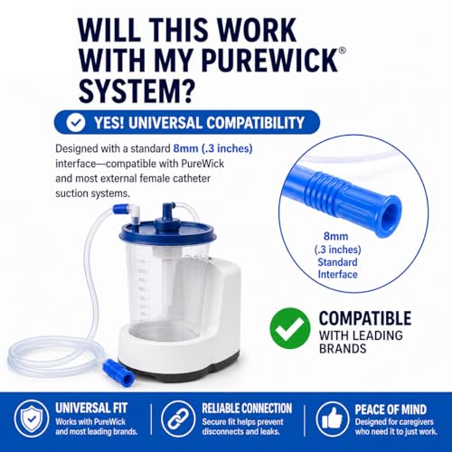 Extended Suction Connection Tube, 10 Feet Extra Long – Extension Suction Hose Compatible with Collection Devices - Veterinarian Suction Machines