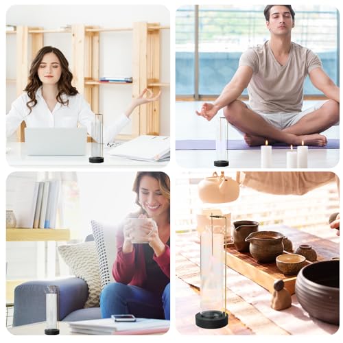 Incense Holder for Sticks, Anti-Ash Flying Incense Burner with 30 Incense Sticks, Detachable Glass Ash Catcher - color: Black