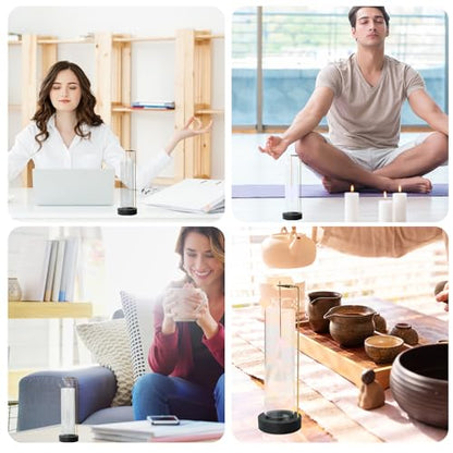 Incense Holder for Sticks, Anti-Ash Flying Incense Burner with 30 Incense Sticks, Detachable Glass Ash Catcher - color: Black
