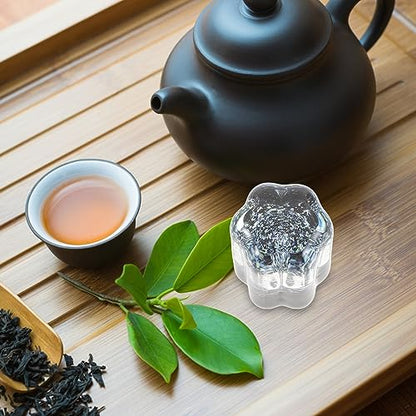 Cute Glass Teapot Lid Holder Decorative Flower Shaped Stand for Teapot Covers Compact and Practical Design for Home Office and Tearoom Use