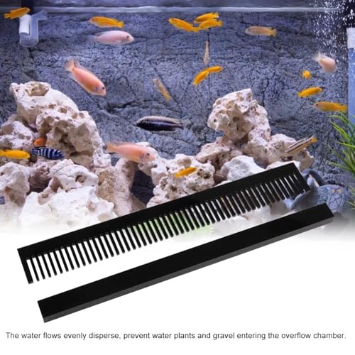 12.6 Inch Black Acrylic Overflow Bar Shrimp Protection Removable Design Fish Tank Weir Comb Overflow Prevention