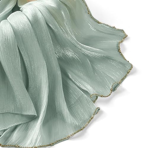 Shimmer Party Hijab, Lightweight Stylish Hijab Scarf for Women - color: Light Gray