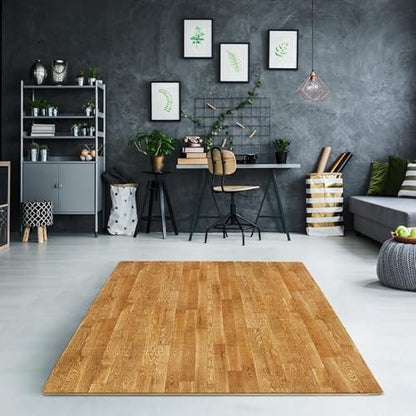 Sorbus Wood Grain Floor Mats Foam Interlocking Mats Each Tile 1 Square Foot 3/8-Inch Thick Flooring Wood Mat Tiles - Home Office Playroom Basement Trade Show (16 Tiles,16 Sq ft, Wood Grain - Pine) - color: Wood Grain - Pine