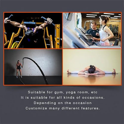 Gym Timer Clock, Boxing Interval Timer with LED Display Screen &Remote Control, 2 Display Format Adjustable and Support Counting Down, 20 Groups of Training and Rest Can Be Set, for Home Use