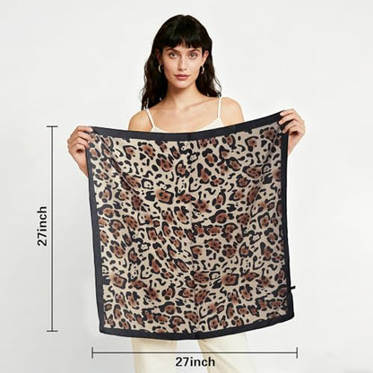 27" Head Scarf Like Satin Silk for Women,Hair Scarves Bandana,Headband Silk Feeling for Hair Wrap - color: Black Panther Pattern