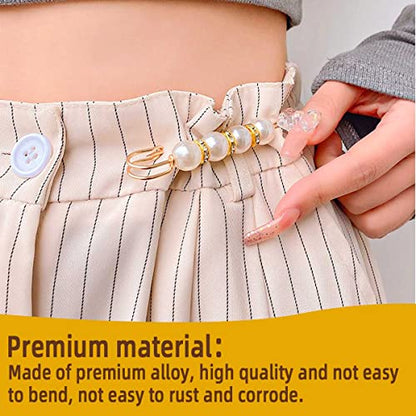 5 Pieces Pearl Brooch Safety Pins for Clothes Safety Pin for Women Fashion Sweater Shawl Collar Dresses Cardigan Clips Faux Crystal Pearl Brooches Set for Girls Jewelry Decoration Accessories (Gold)