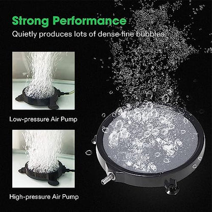VIVOSUN Air Stone Disc 8 x 8 Inch with Shell and Sucker for Aquarium, Fish Tank and Hydroponics Air Pump (Pack of 2) - size: 8 inch-Round (Pack of 2)