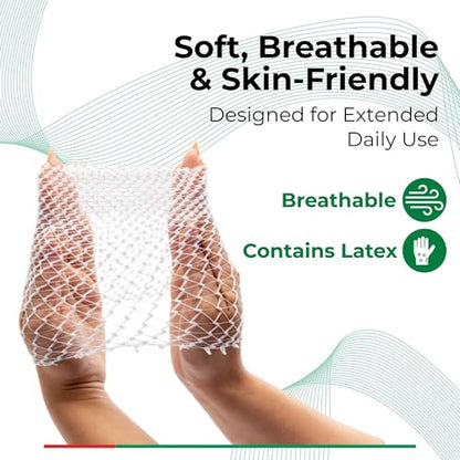 Lohmann & Rauscher tg Fix Net Tubular Bandage, Elastic, Size B, 40cm x 25m | Wide-mesh bi-elastic tubular net bandage that holds wound dressings in place without tape - size: Size B - Small Extremities