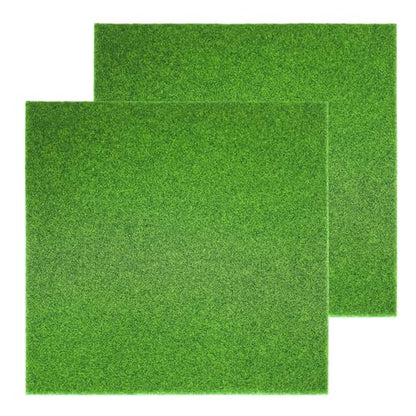 2PCS Fake Grass, Pet Turf Artificial Grass, Miniature Plants for Dollhouse, for DIY Mini Garden Decor, 11.8 * 11.8 Inches - size: 11.8*11.8 Inches