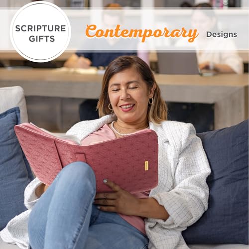 Christian Art Gifts Women's Fashion Bible Cover Grace Dusty Rose, Pink Faux Leather, Medium - size: Medium
