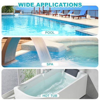 Salt-Water Pool Test Strips Kit: 150 Counts 8-in-1 for Salt Water Pool Testing Kit, Salt Pool Test Strips for Hot Tub Spa Testing Salt Chlorine pH and More - size: 150 Strips