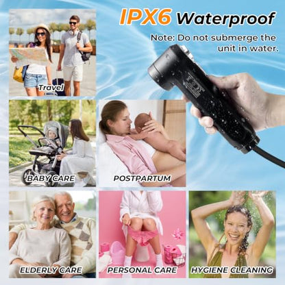Portable Bidet for Travel, 1600mAh Electric Handheld Bidet with 2.5L Tank