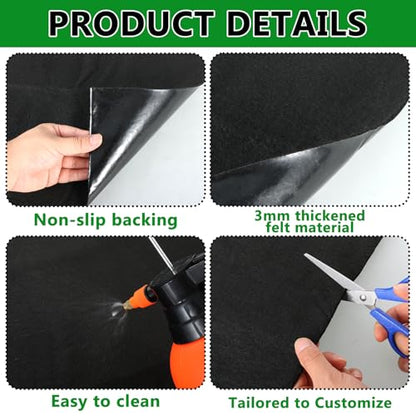 50x50 Inch Large Bird Cage Mat,Under Pet Cage Mat for Bird Cages, Dog Crate Mat Liner, Waterproof Felt Liner with Non-Slip Backing for Kennel Training, Floor Protector and Reptile Aquariums - size: 50x50 Inch