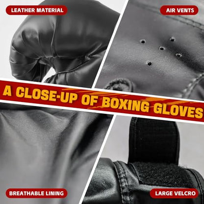 12pcs Boxing Headgear, guantes de boxeo,Mouth Guards& Hand Wraps Boxing Equipment Set - PU Leather Boxing Protective Gear for Training, Sparring & MMA，Boxing Gloves - size: 10oz