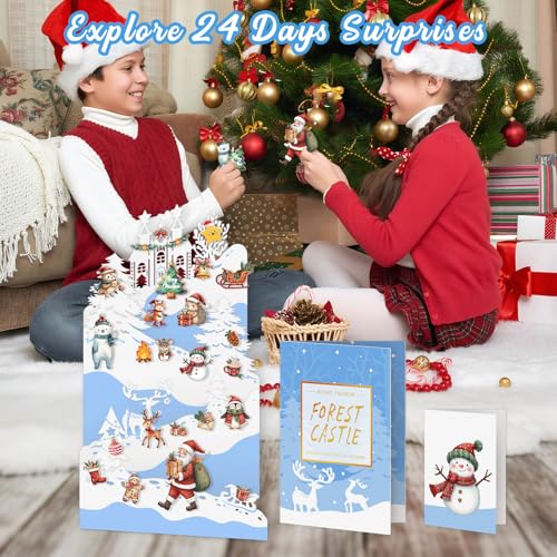 WhatSign Woodland Advent Calendar 2025 - Christmas Countdown Calendar Winter Woodland Wonderland 24 Days Till Xmas for Women Kids Adult Teen Girls - color: Woodland