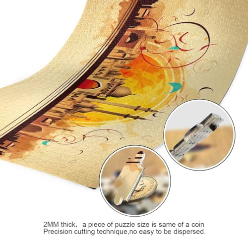 Jigsaw Puzzles 1000 Pieces for Adults Kids Ramadan Kareem Eid Al Adha Mubarak Muslim Game Artwork Toy Gifts 202a5295