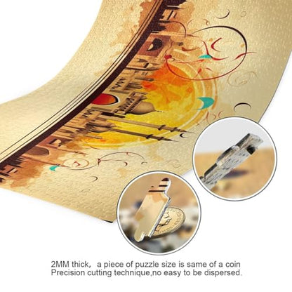 Jigsaw Puzzles 1000 Pieces for Adults Kids Ramadan Kareem Eid Al Adha Mubarak Muslim Game Artwork Toy Gifts 202a5295