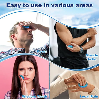 Reusable Ice Packs for Injuries, 20 Pack Round Ice Packs for Face, Gel Ice Pads Small Hot Cold Compress Ice Bag for Eyes After Surgery, Face, Wisdom Teeth, Breast Surgery - size: 2.75 Inch - 20 Pack
