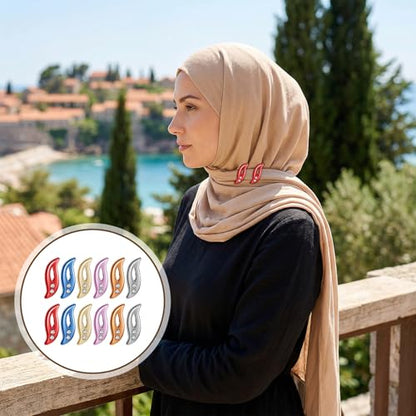 12 Pcs Hijab Pins for Women, Pins for Hijab Colorful Safety Pin