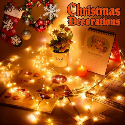 Honche 2 Pack Fairy Lights Battery Operated with Timer 6.65FT/Pack 20LED Twinkle Lights Copper Wire String Lights Battery Powered for Indoor DIY Wedding Party Holiday Christmas Decoration - size: 2 pack