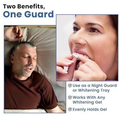 Professional Mouth Guard for Grinding Teeth - 6 Customizable Dental Guards - 2 Sizes, USA Made, BPA Free, Use for Bruxism and Clenching, Also for Sports and Teeth Whitening