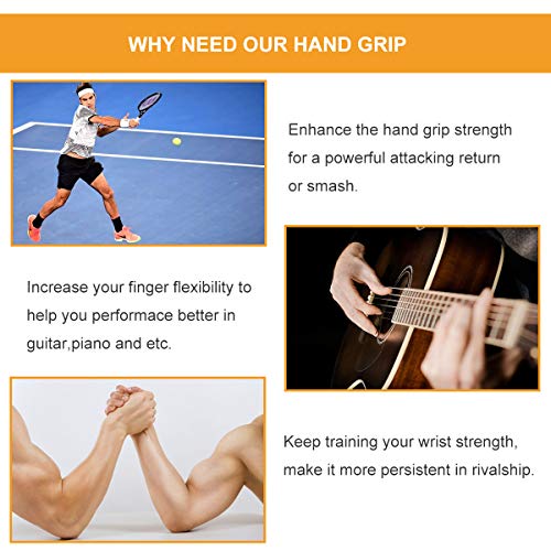 Hand Grip Strengthener,3 Pack (150,200,250lbs) Grip Strength Trainer Forearm Strengthener Hand Strengthener for Home Gym & Office - color: Silver