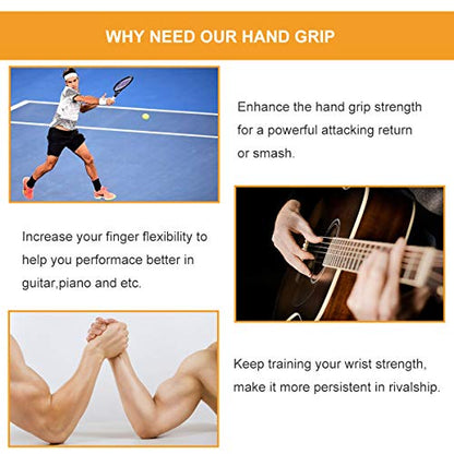 Hand Grip Strengthener,3 Pack (150,200,250lbs) Grip Strength Trainer Forearm Strengthener Hand Strengthener for Home Gym & Office - color: Silver