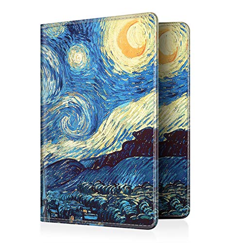 FINTIE Passport Holder, Slim Travel Wallet RFID Blocking Card Case Cover - color: Starry Night