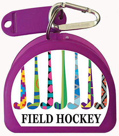 Field Hockey Case for Mouthguards, Retainers - Winning Team - Purple - color: Purple