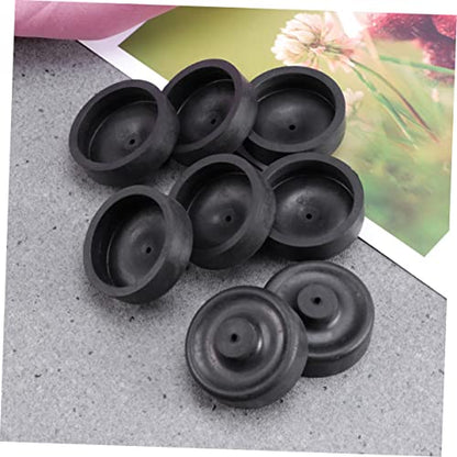 Happyyami 5pcs A5 Silicone Aquarium Oxygen Pump Membrane Replacement for Small Fish Tank Air Pump Accessories Black - size: 3.50X3.50X1.50CM