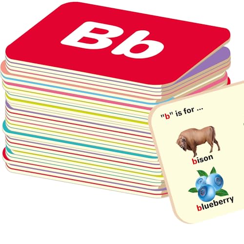 QUOKKA ABC Learning Flash Cards for Toddlers 1-3 Years - 120 Flashcards for Kids 2-4 in a Bag - Alphabet Numbers Letters Preschool Activities Ages 4-8 - Gift Speech Therapy Toys 1-3-5 yo