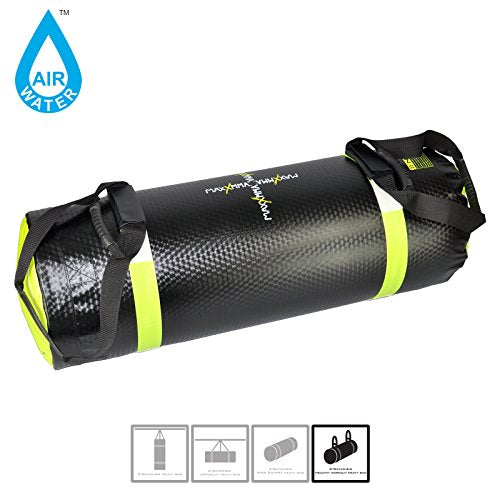 MaxxMMA 3 ft 4-in-1 Water/Air Heavy Bag | Training & Fitness, Uppercut Workout, MMA Grappling, Punching Bag - color: Black/Neon Yellow