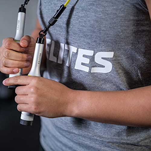 Velites - Earth 2.0 Jump Rope - Official CrossFit® Games Rope - Professional Aluminum Speed Rope for Double Unders, Fitness & Boxing - Includes 4mm Cable & Carrying Bag - - color: Silver