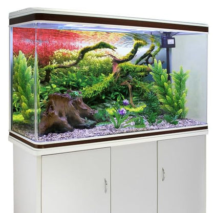 AWERT 72x18 inches Branches Fish Tank Background Stone Seaweed Aquarium Background River Bed & Lake Aquarium Background Vinyl Background - size: 72x18in/180x45cm