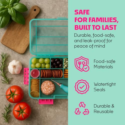 Charcuterie Safe - BPA-Free, Food Safe Charcuterie Board with Lid & Handle - Portable Snack Tray Organizer with Dividers, Mini Containers & Cheese Knife - Dishwasher Safe - Blue - color: Blue Charcuterie Safe