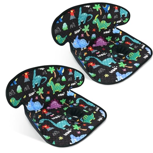 COOLBEBE 2 Pack Waterproof Car Seat Protector for Potty Training | Car Seat Liner Toilet Training for Baby Toddler Kid, Piddle Pads Cover Pad for Strollers & Carseat (Dinosaur,2PC) - color: Dinosaur, size: 2 Pack