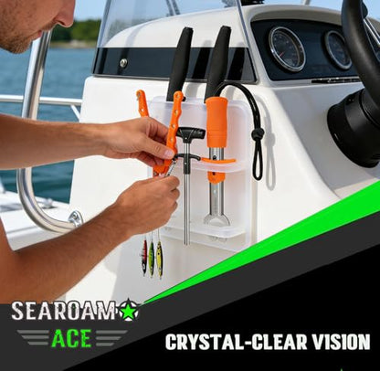 Boat Knife Holder,Marine Plier Holder and Lure Holder,Acrylic Marine Storage Organizer - style: FROSTED