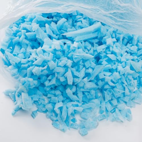 DR.DUDU 2.5lbs Bean Bag Filler Foam, Shredded Gel Memory Foam Filling, Premium Soft and Comfortable Pillow Stuffing Foam for Couch Cushion Dog Bed Chair Arts Crafts Stuffed Animal - size: 2.5lb