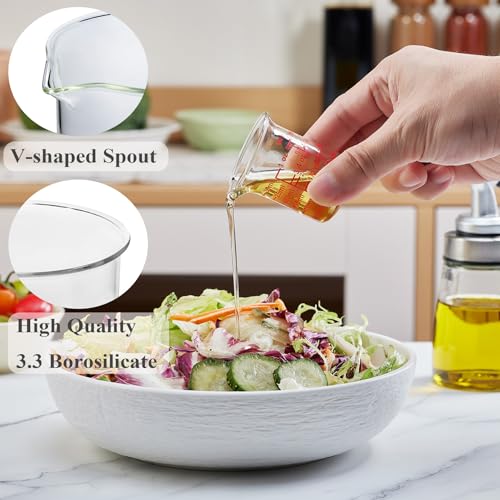 High Borosilicate Glass Measuring Cup with V-Shaped Spout, 30ml (1oz) | Pack of 2 – Precision Glass Measuring Cup for Kitchen & Bar - size: 30 ML/1 OZ(Pack of 2)
