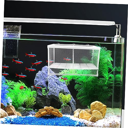 Toddmomy 2Pcs Fish Tank Breeding Box with Suction Cup Aquarium Isolation Net and Partition Large Capacity Fish Hatchery Incubator for Separating Fish and Improving Survival Rate