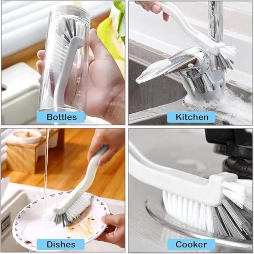 12 Pack Crevice Cleaning Brush Set–Household Deep Cleaning Supplies, Perfect for Small Spaces, Grout, and Tough Tasks