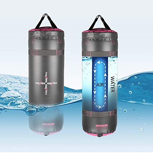 MaxxMMA 3 ft 4-in-1 Water/Air Heavy Bag | Training & Fitness, Uppercut Workout, MMA Grappling, Punching Bag - color: Grey/Pink