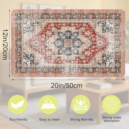 Cat Food Mat Pet Feeding Mats Dog Bowls Mat Cat Water Mat 12x20 Inch Boho8 - color: Bohemia Style 08