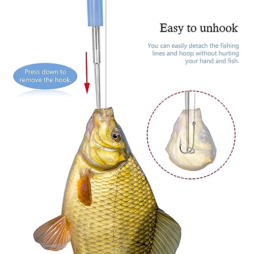 Medsuo 2pcs Stainless Steel Fishing Unhooking Disgorgers Portable Fishing Hook Remover Tools Fishing Supplies for Lake Fishing River Fishing Sea Fishing