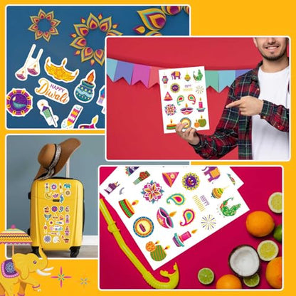Diwali Stickers, 548 Pcs Diwali Crafts Stickers for Kids, Deepavali Sticker - style: Diwali