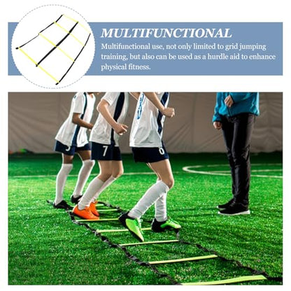 Toddmomy Training Ladder for Footwork: Nine-Square Agility Ladder Soccer and Football Training - Portable Rope Design for Speed and Agility Workouts
