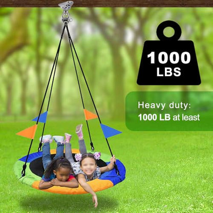 SELEWARE Silent Swing Hanger Heavy Duty Swing Hook Swivel Bearing Swing Mount Hardware for Porch Swing Hammock Chair Heavy Bag Yoga Silk Suspension Straps Olympic Rings 2 Pack - color: C: 360° Bearing Swing Hanger ( 2 Pack )