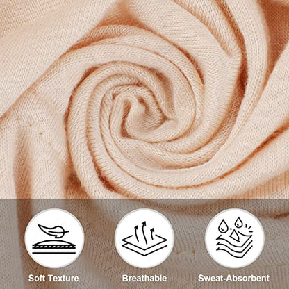 PHOGARY 4 Pcs Women Hijab Undercap, Islamic Muslim Under Hijab Cap Inner Under Scarf Hat Turban with Tie Back Closure - color: Black, White, Beige, Khaki
